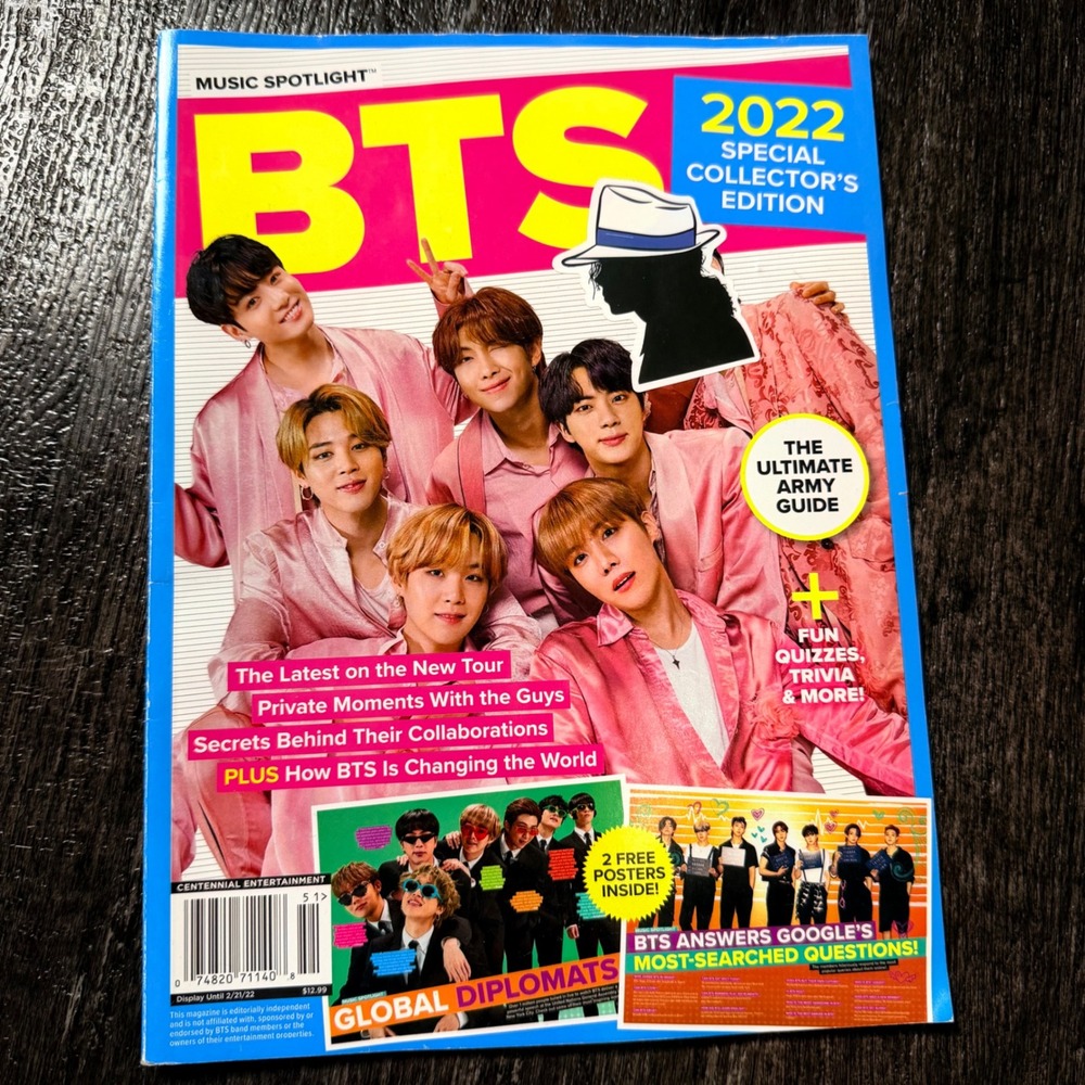 Centennial Entertainment BTS Magazine Unisex OS Pink 2022 Special Edition
